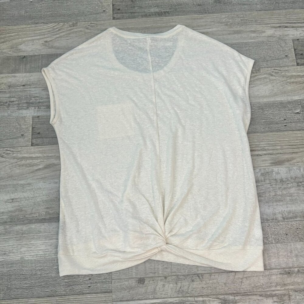 Kuhl Ivory Brisa Twist Short Sleeve Women's Knit Top O4 - Picture 6 of 6